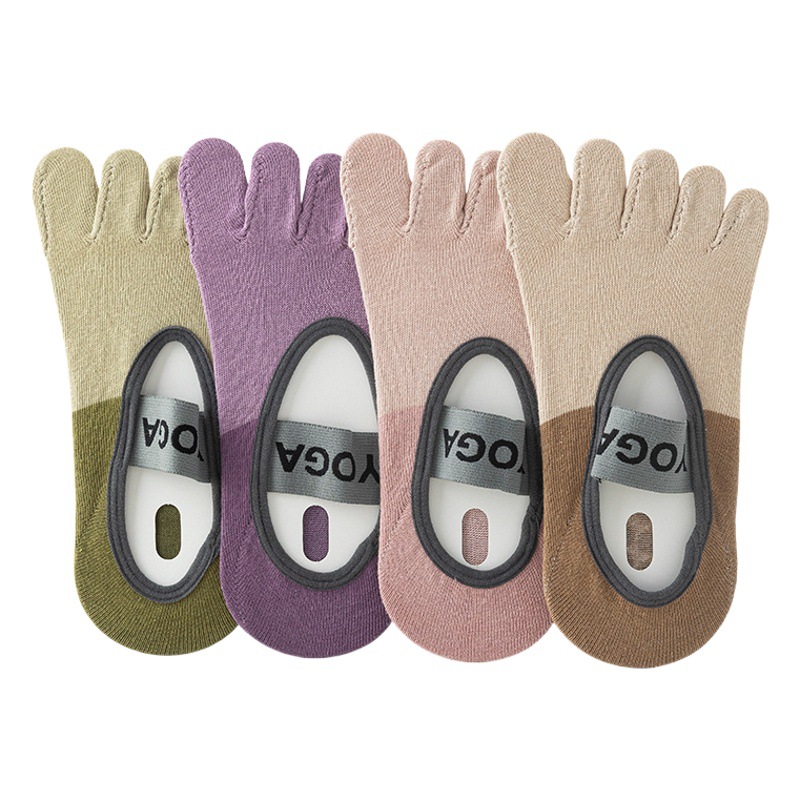Yoga socks women's foot anti-slip silicone Pilates sports socks fitness anti-slip professional five-finger socks wholesale