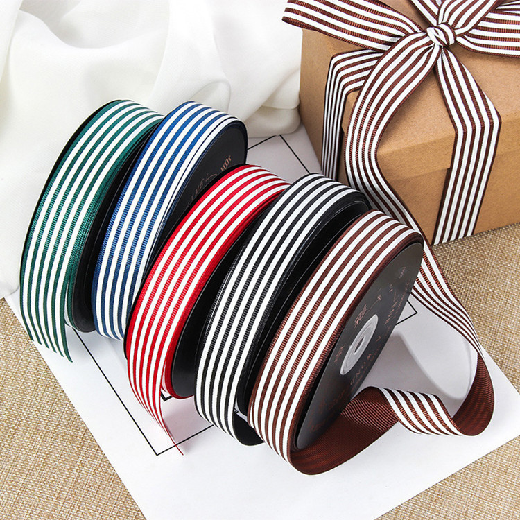 2.5cm wide printed thread belt cake shop flowers ribbon bouquet gift wrapping belt striped ribbon rib belt