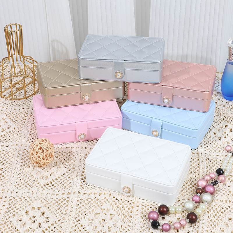 New European and American Style Jewelry Storage Box Jewelry Necklace Earrings Earrings Bracelet Accessible Luxury High-End Jewelry Gift Box