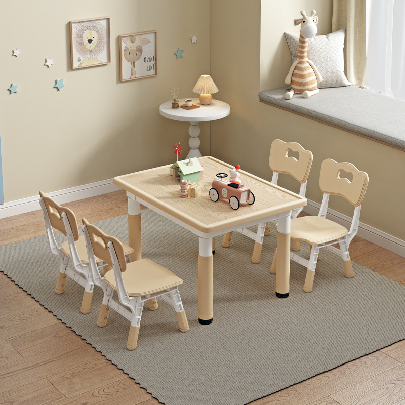 Kindergarten Children's Table and Chair suit Liftable Table Baby Graffiti Drawing Children's Desk Multi-functional Study Table