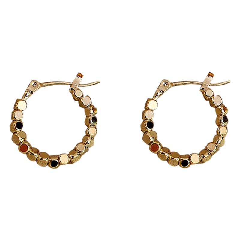 Metal ring small beanie earring earrings 2022 new tide earrings female temperament earrings South Korea net red explosions
