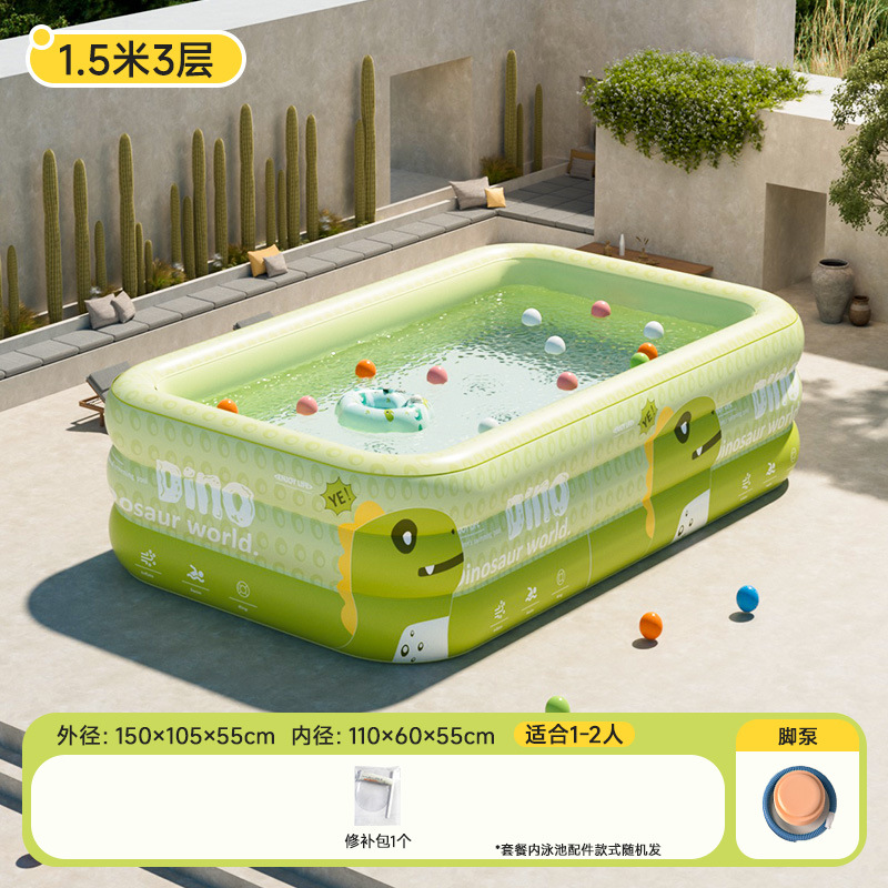 Picture of Inflatable Pool Swimming Pool Children's Inflatable Pool Home Outdoor Large Family Pool Thickened Baby Paddling Pool