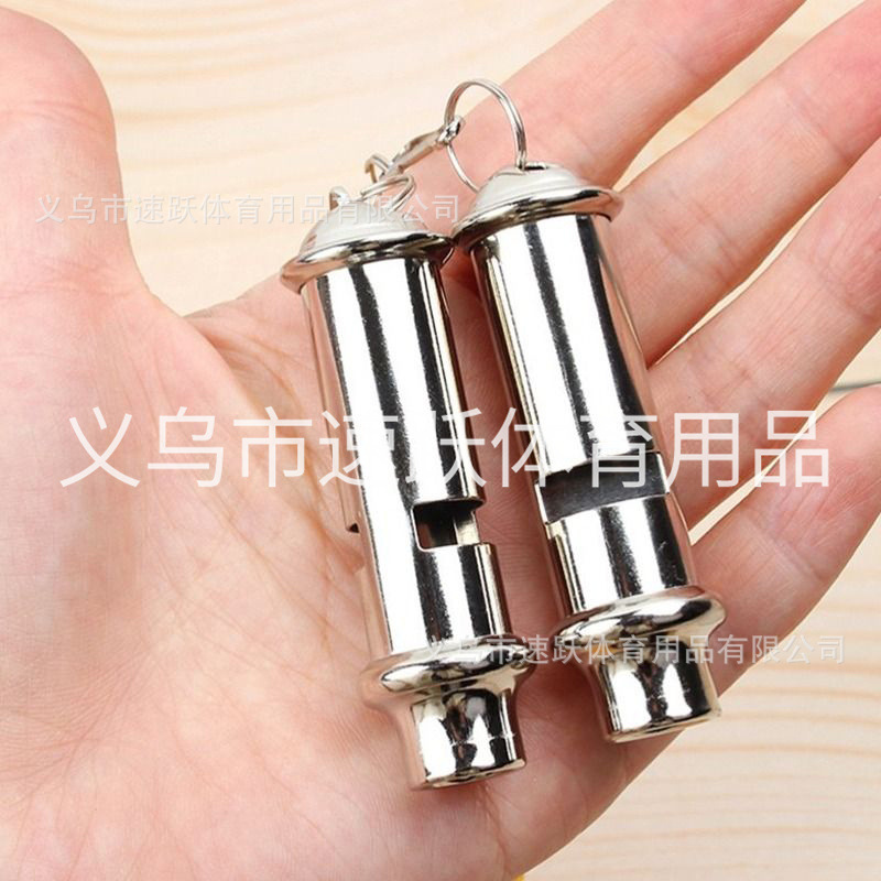Picture of Whistle Stainless Steel Whistle Security Metal Alarm Whistle High Frequency Large Decibel Outdoor Life-saving Whistle Flute Whistle Referee