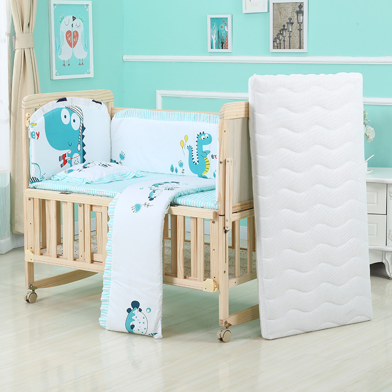 Picture of Factory Direct Sales Crib Solid Wood Paint-Free Baby Bed Multi-Functional Kidsren's Bb Cradle Bed Wholesale Dropshipping