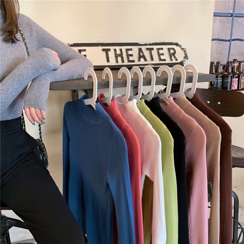Picture of Bottoming Shirt Women's Autumn Wear 2023 New Half Turtleneck Sweater Knitted Shirt Tight Long Sleeve Spring Top