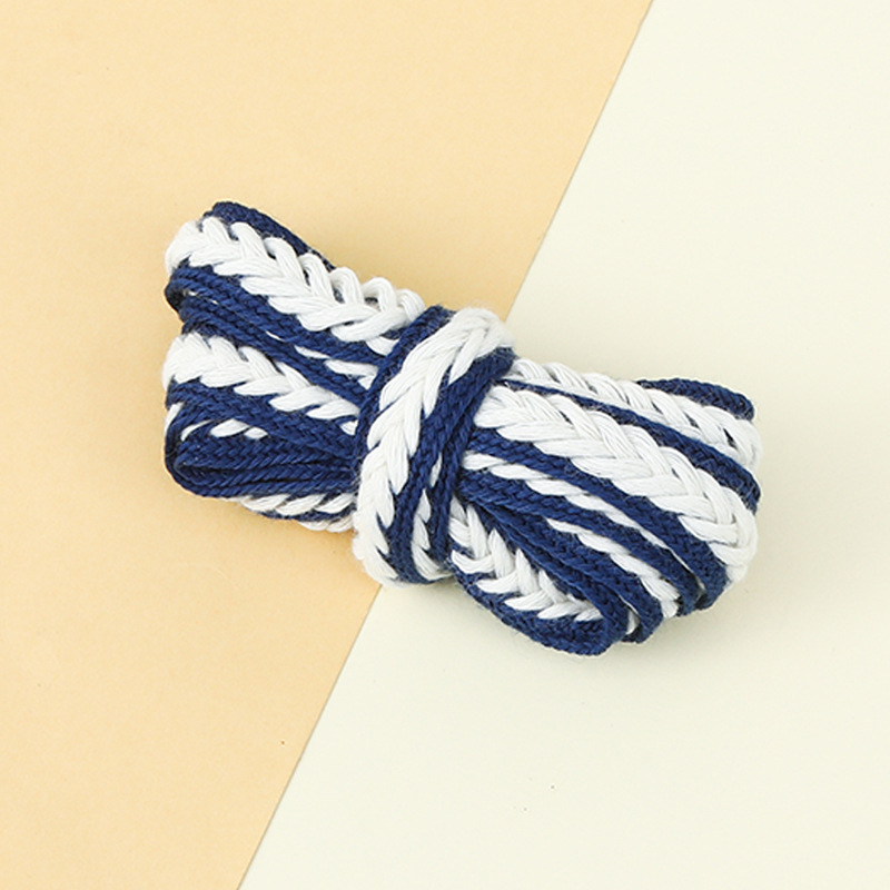 Picture of Marshmallow Two-Color Wheat Ear Shoelaces 1.5cm Casual Shoes Sneakers Twist Woven Cotton Shoelaces Ready for Cross-Border Wholesale