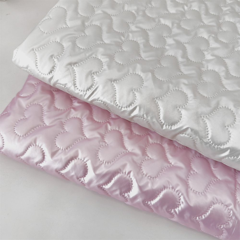 Buyi Autumn and Winter New Quilted Heart Pu Material Simple Quilted down Jacket Liner Cotton Vest DIY Fabric