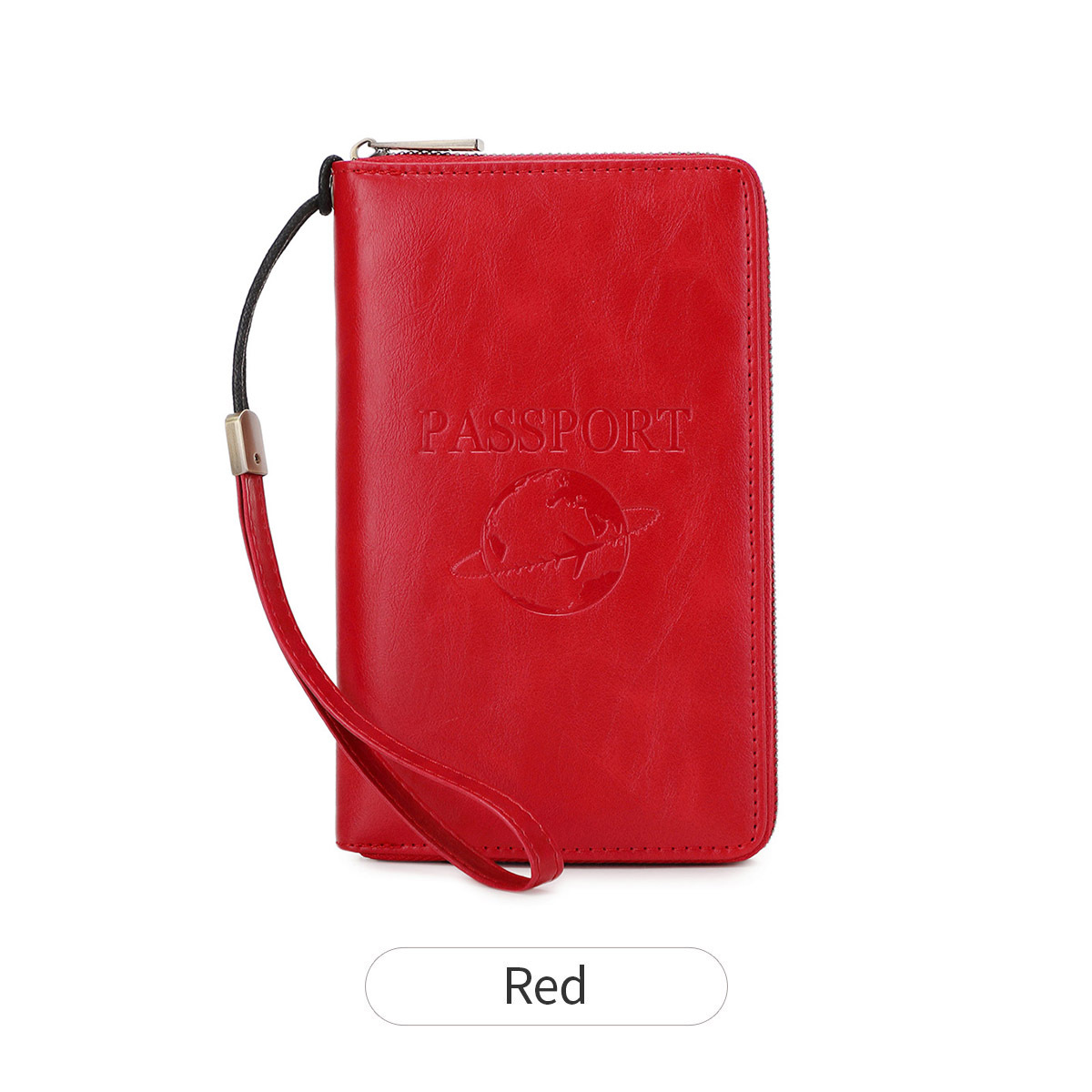 Picture of RFID Long Zipper Passport Bag Cross-border Multi-function Travel Document Air Ticket Storage Holder Large Capacity Passport Wallet