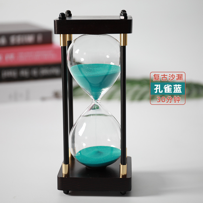 Picture of Retro Hourglass Ornaments 30/60 Minutes Hourglass Timer Chinese Valentine's Day Birthday Gift Creative Desktop Accessories