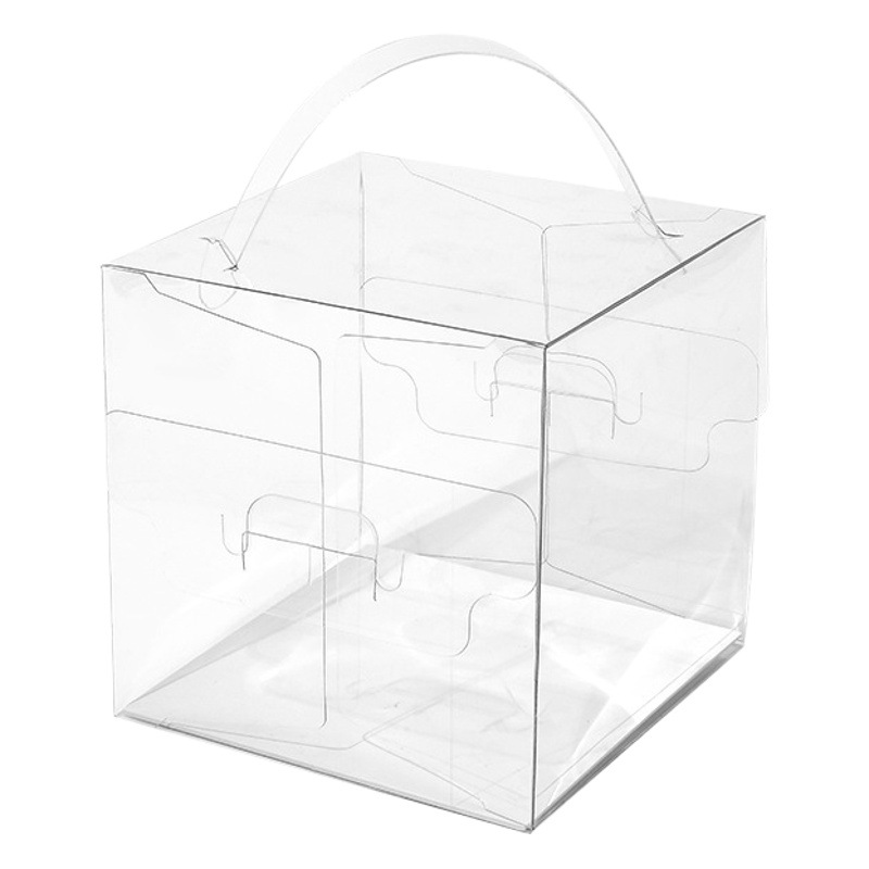 4 Inch Internet Celebrity Transparent Portable Add-on Mousse Burst Cake Box Multi-size Lasagna Portable Birthday Cake Box