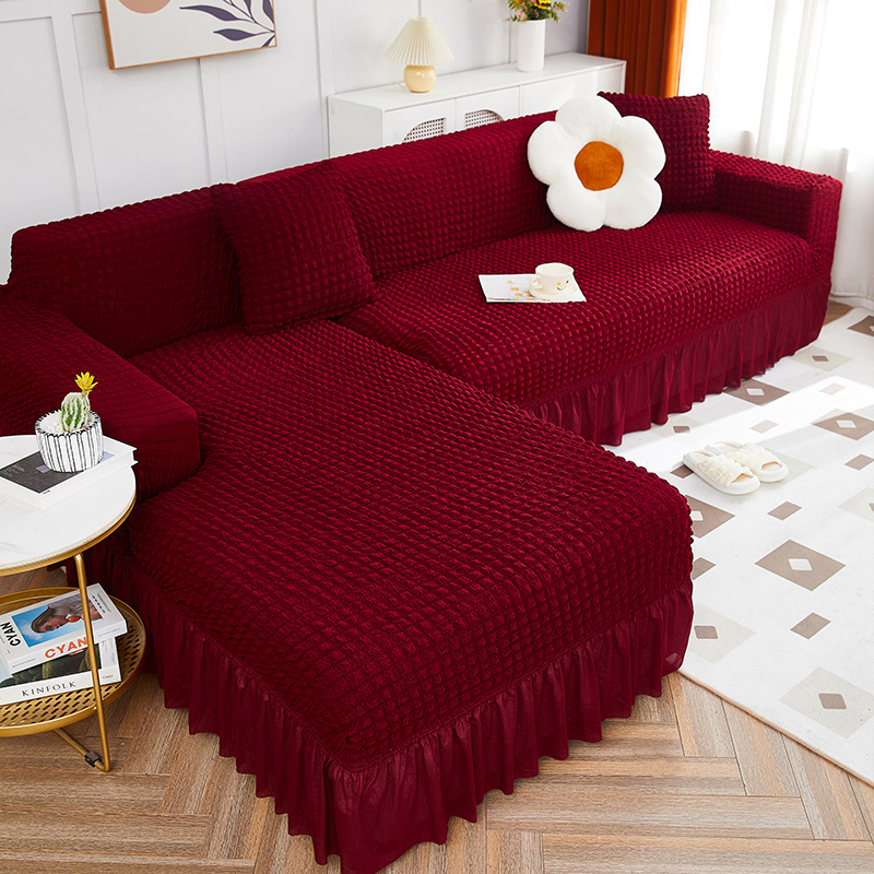 Picture of Thickened stretch seersucker lace sofa cover cover for imperial concubine single double combination sofa cover all-inclusive non-slip