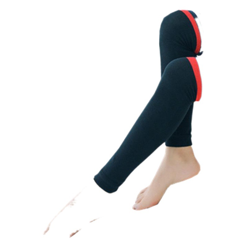 Yoga socks running sports cycling Terry warm socks striped winter air conditioning room warm knee and leg guards Women