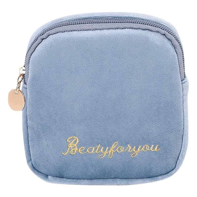 Sanitary Napkin Storage Bag Fluffy Cloth Aunt Storage Bag Portable Sanitary Napkin Pad Storage Bag Carry-on Clutch