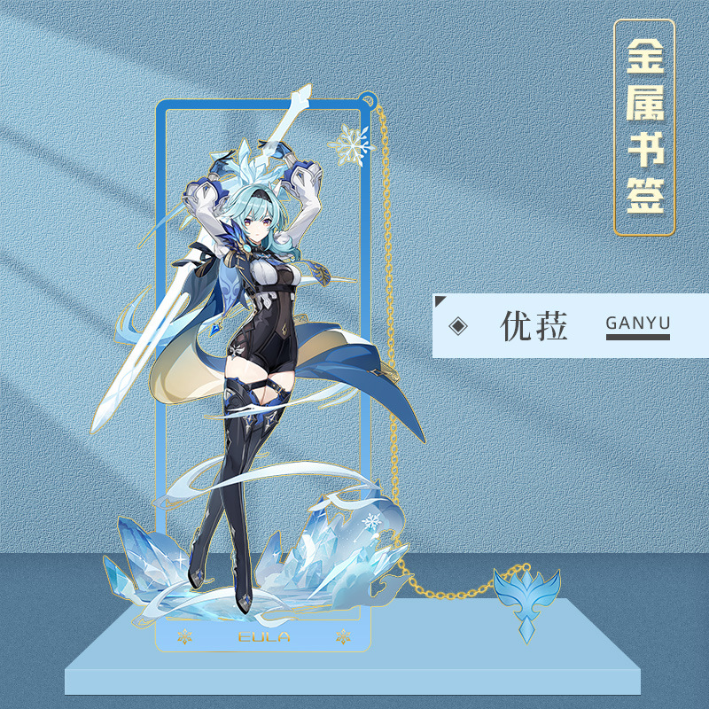 Picture of Peripheral hollow metal bookmark nasida Wendi walnut Zhongli Shenhe cartoon character bookmark stationery