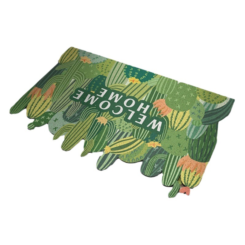 Small fresh cloud floor mat can be cut at the door foot mat silk ring home stain-resistant carpet entrance hall mat