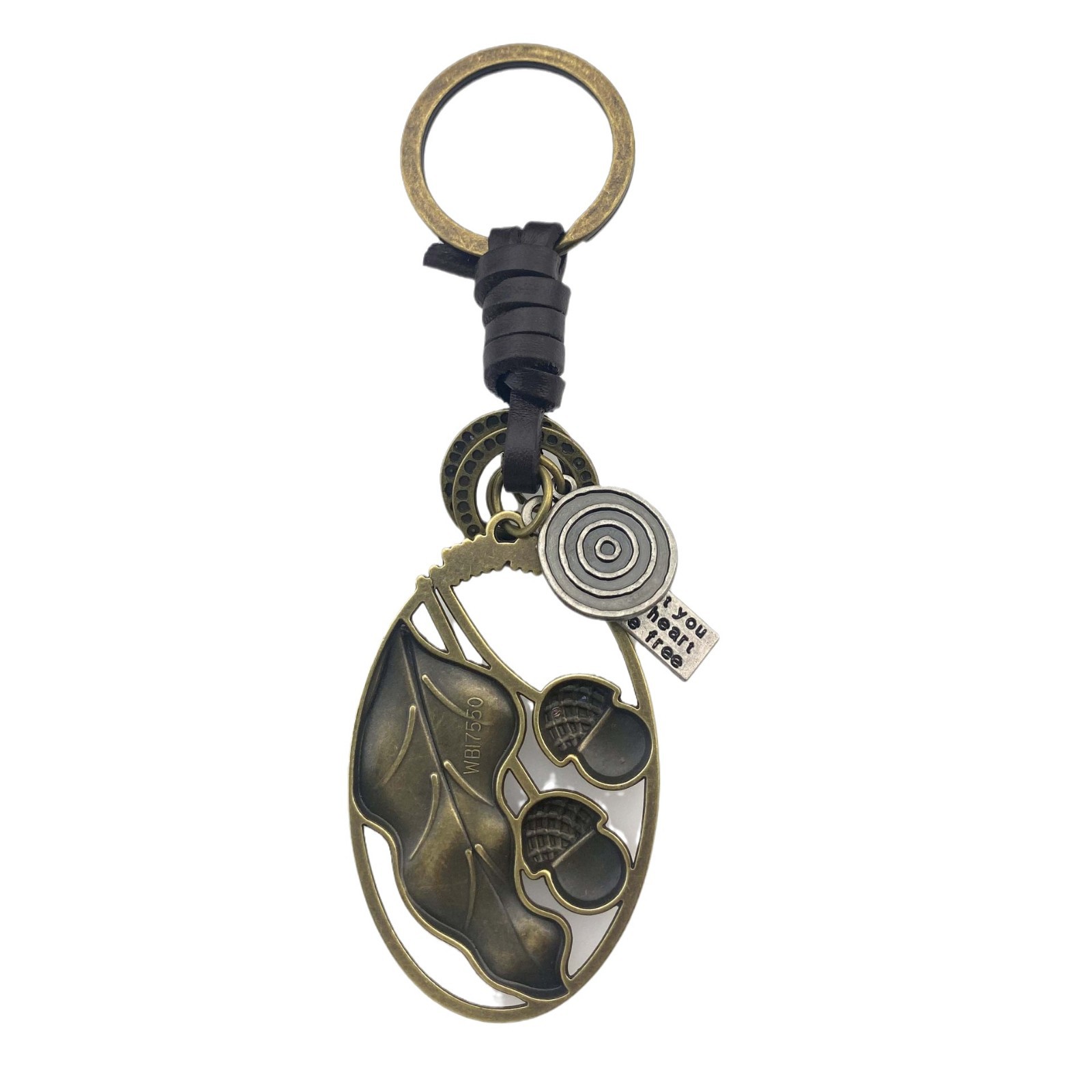 Picture of Cross-border New Hand-woven Retro Kraft Fruit Cotyledon Keychain Tourist Area Gift Gift Bag Hanging Ornaments