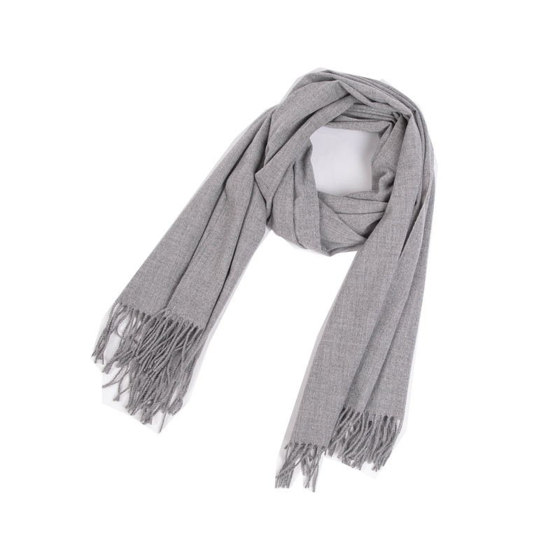 Picture of Foreign trade Europe and the United States new autumn and winter scarf women's polyester thorn hair tassel solid color scarf shawl dual-use manufacturers wholesale