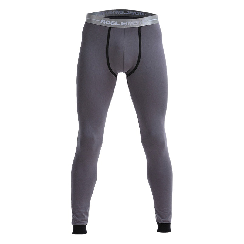 Men's long johns single thin tight pants men's warm pants slim cotton wool pants autumn and winter pants leggings