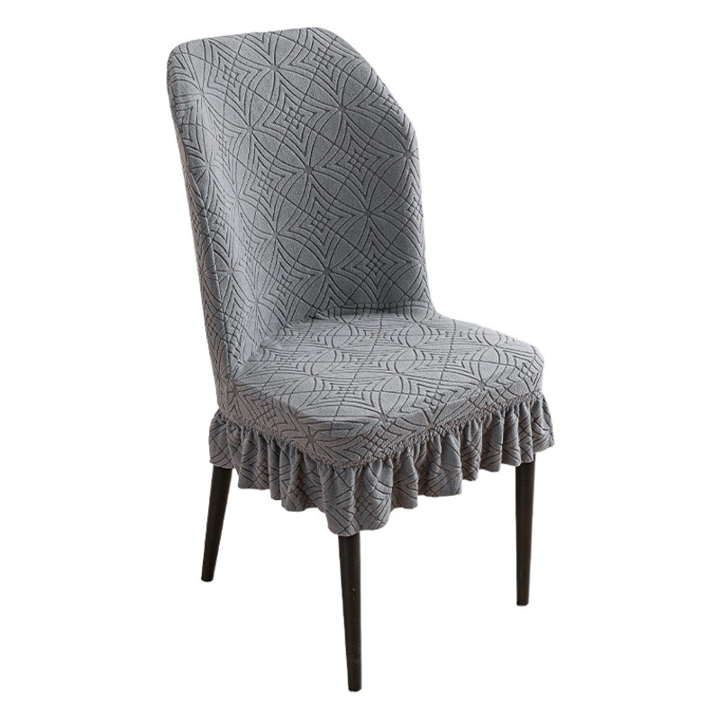Special-shaped curved elastic chair cover chair cover thickened polar fleece large curved skirt backrest integrated four-season