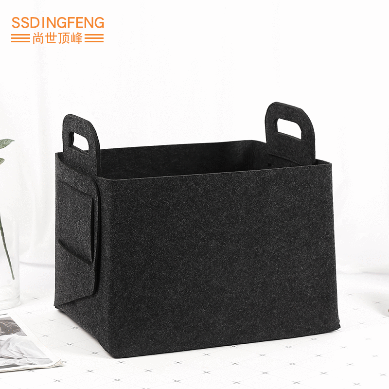 Manufacturers wholesale children's toy sundries storage basket felt storage basket wear-resistant breathable felt storage basket