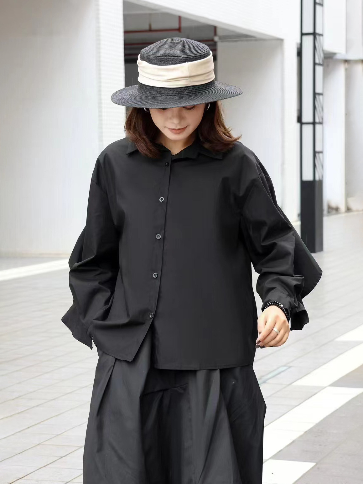 241106 Japanese Style Retro Design Sense Shirt Early Spring Western Style Niche Loose Lazy Style Ruffled Ins Top
