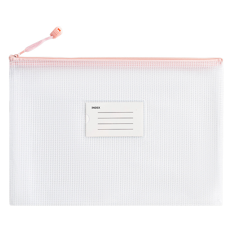 Picture of A4 Thickened Grid Document Bag Student Subject Classification Bag PVC Transparent Waterproof Zipper Storage Bag Information Bag