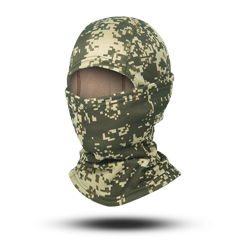 Picture of Winter Polar Fleece Warm Plus Velvet Mask to Prevent Cold and Frostbite Camouflage Cycling Hood Neck Scarf Ski Cycling Mask for Men