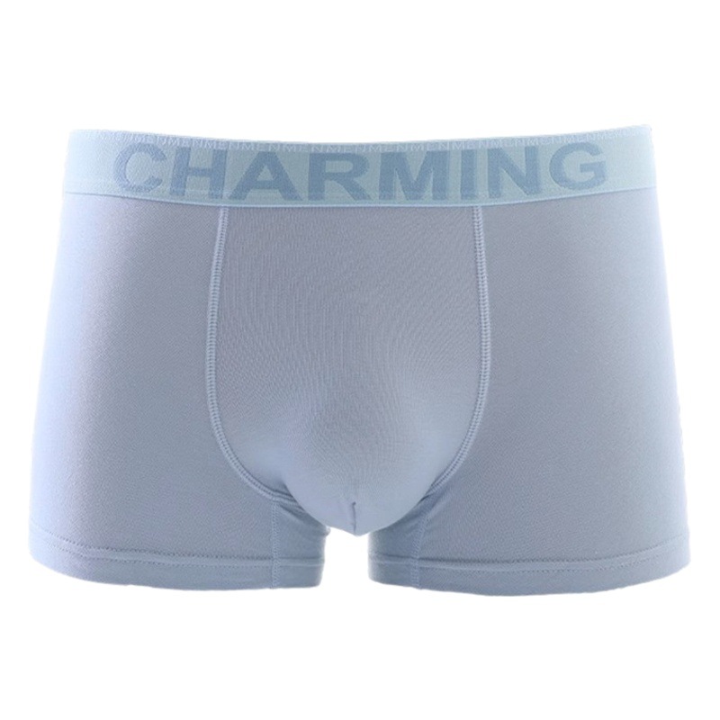 Modal comfortable young men's underwear lightweight breathable skin-friendly sweat-absorbent antibacterial cotton mid-waist boxers wholesale