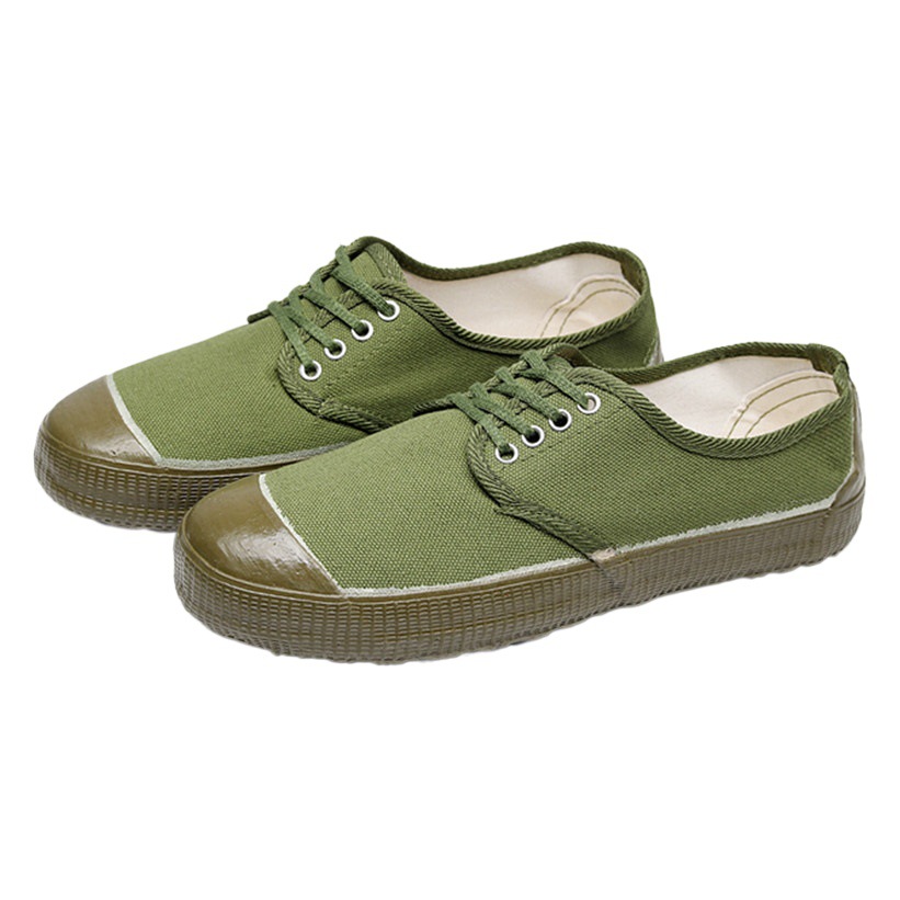 Military Training Shoes Camouflage Rubber Shoes Liberation Shoes Men's Breathable Wear-resistant Labor Safety Shoes Canvas Shoes Summer Student Camouflage Shoes