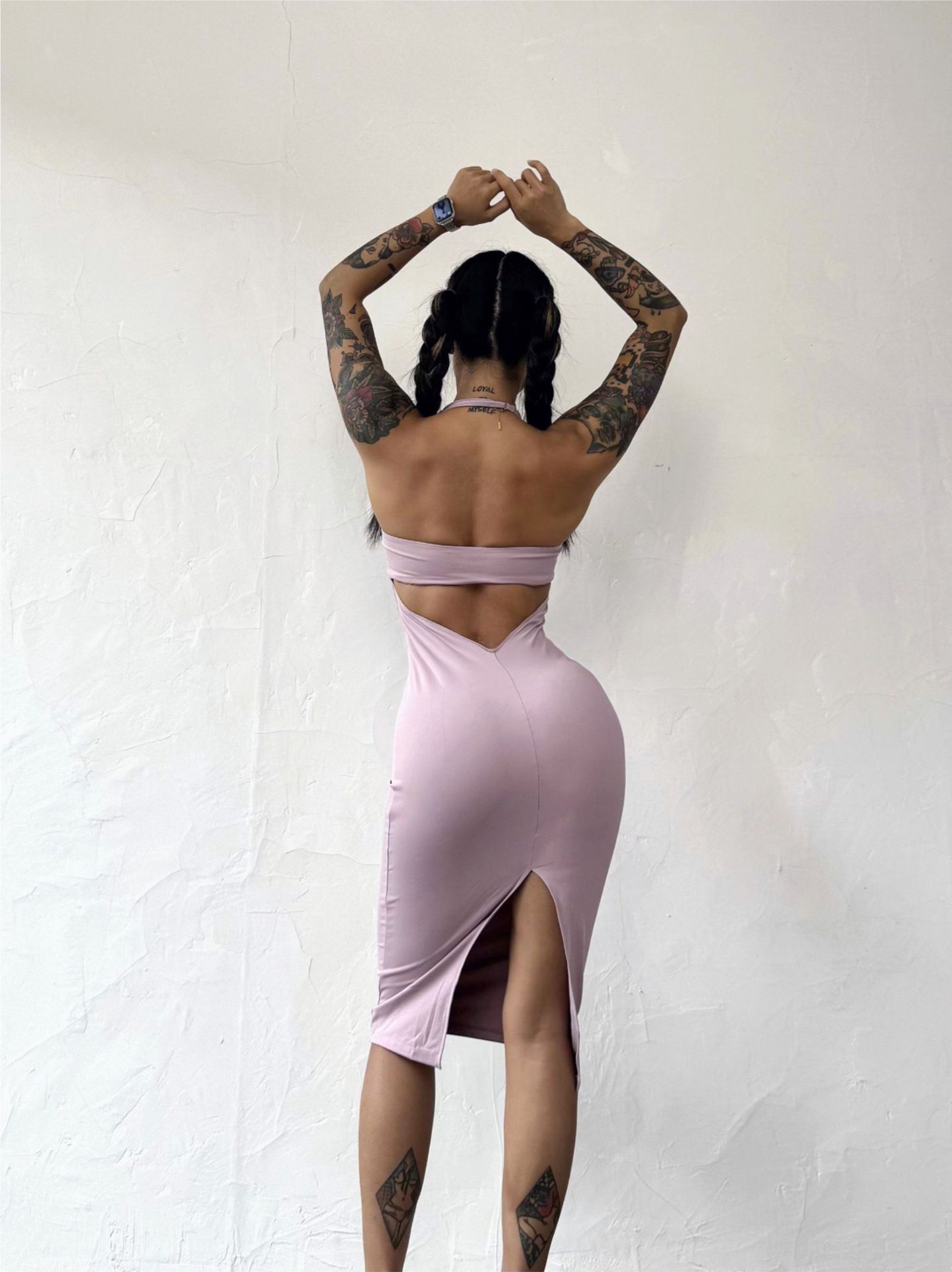 Picture of Cross-border European and American Fitness Sports Leisure dress Women's Hanging Neck Beautiful Back Sexy Bag Hip Skirt Cloud Sense Breathable High Elastic