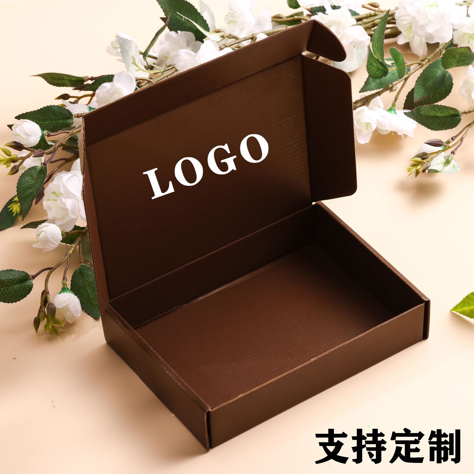 Brown flying machine box square clothing accessories express packaging box corrugated hard packing box carton wholesale