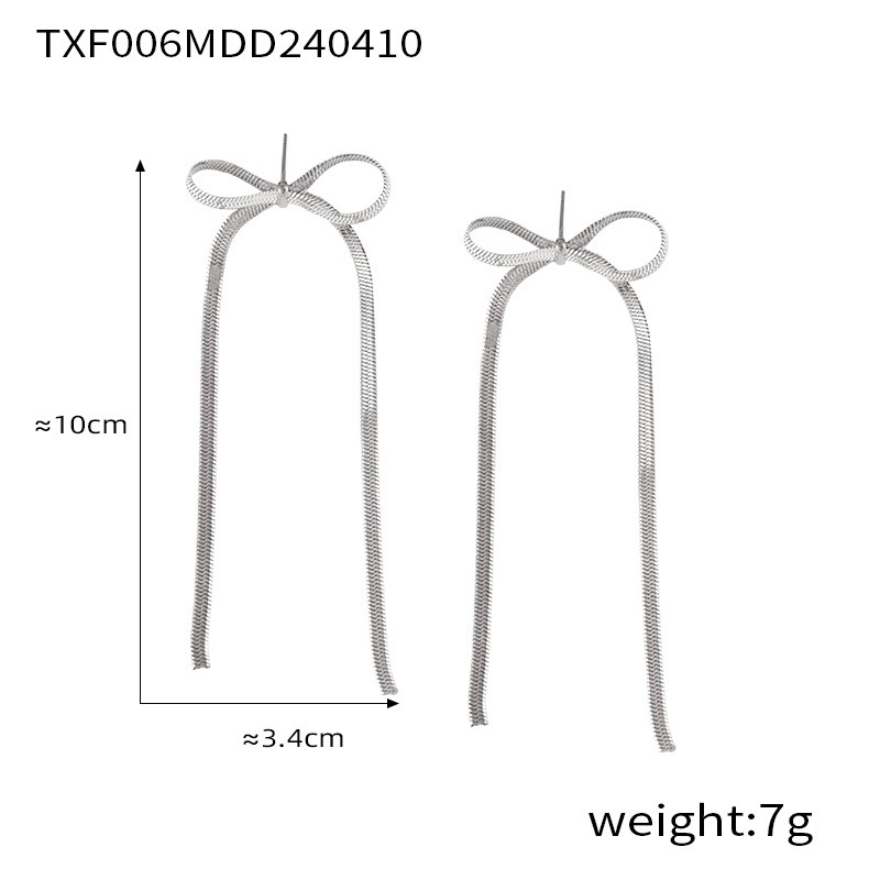 Picture of European and American Cross-border Hot Selling BowEarring Bow Jewelry Niche Metal Ins Style Design Jewelry Set for Women