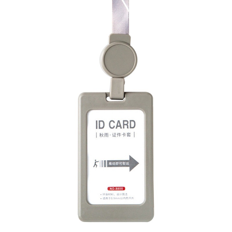 Work card color vertical staff badge work certificate bus card meal card traffic card access control card set with lanyard