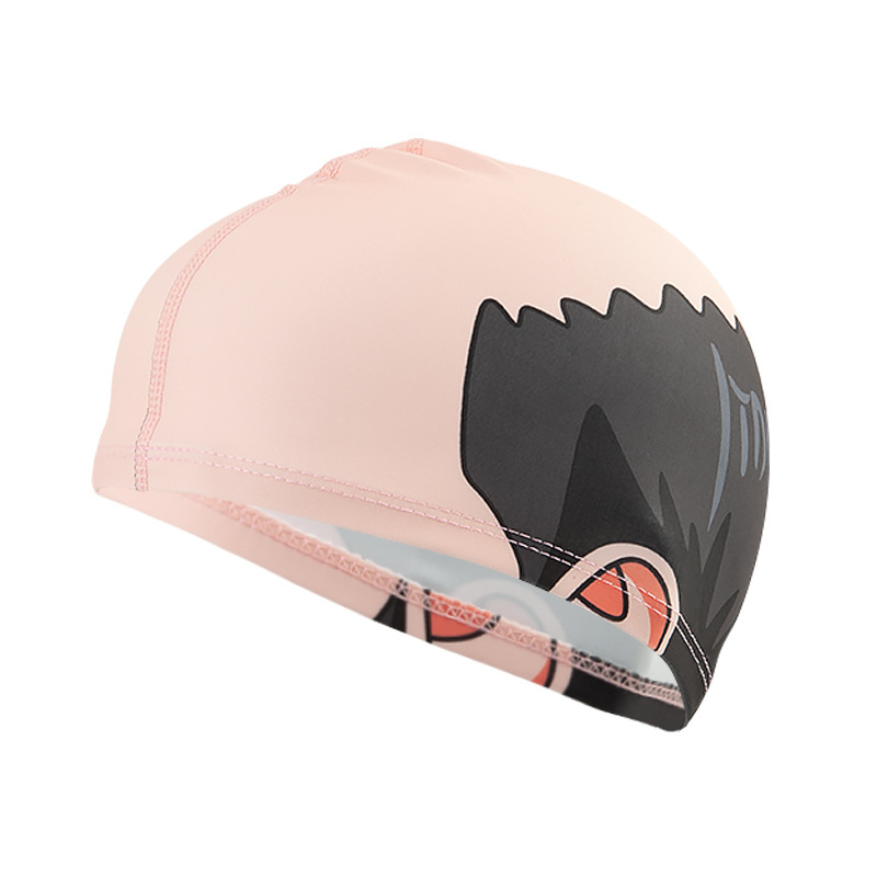 Picture of Swimming cap adult cloth cap swimming cap polyester nylon four needle six thread unisex large swimming belt paper card wholesale