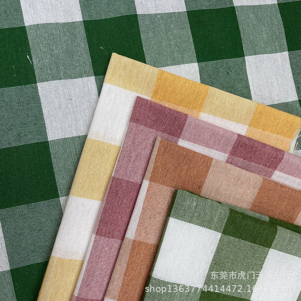 Spot supply woven Oxford lattice 3cm size lattice yarn-dyed fabric spring and summer shirt jewelry yarn-dyed fabric