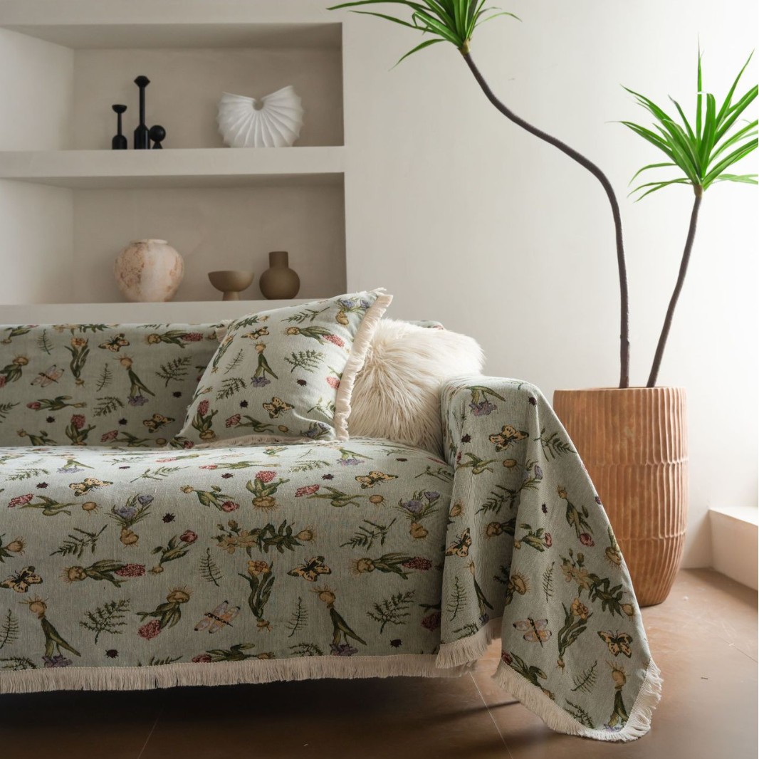 Imaki Rhyme Sofa Towel Anti-cat Scratch Jacquard Thickened French Tassel Thick Sofa Cover Blanket Factory