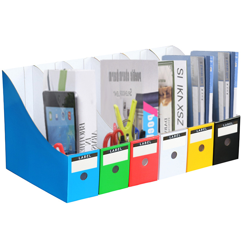6 Color Paper Document Management Rack Desktop Storage Rack Color Data Box File Basket Storage Box Student Book Stand