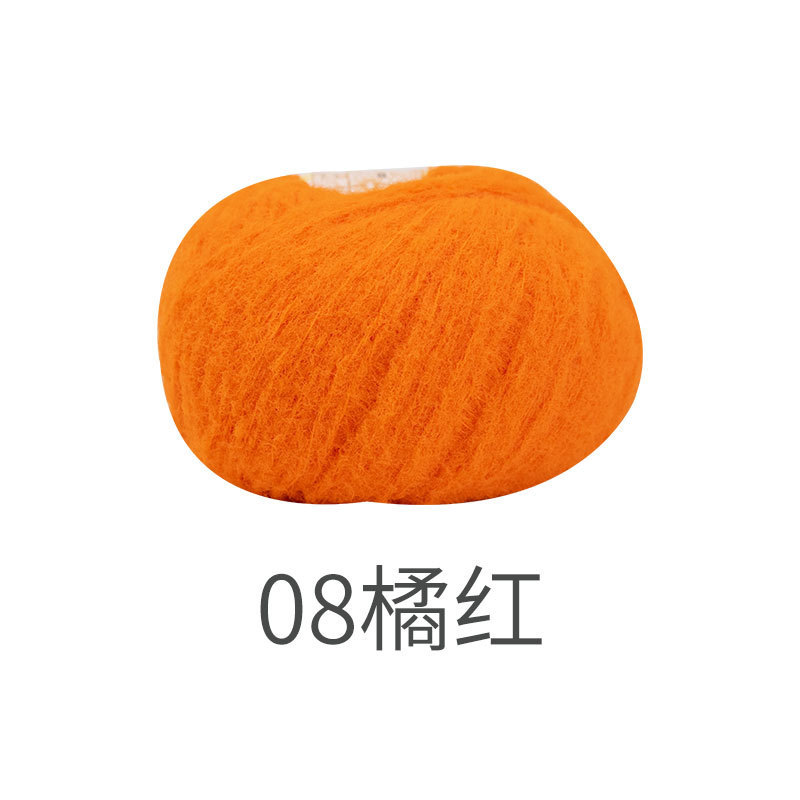 Picture of Snow Fear Cotton Candy Imitation Wool Felt Line Hairpin Hand-woven Bag Doll Crochet Material Bag Wool Ball