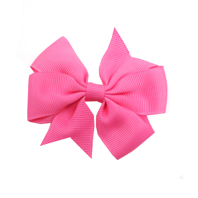 Picture of European and American New Kidsren's Hairpins 8cm Swallowtail Bow Hairpin V-Shaped Ribbed with Bow Hair Accessories Head Flower