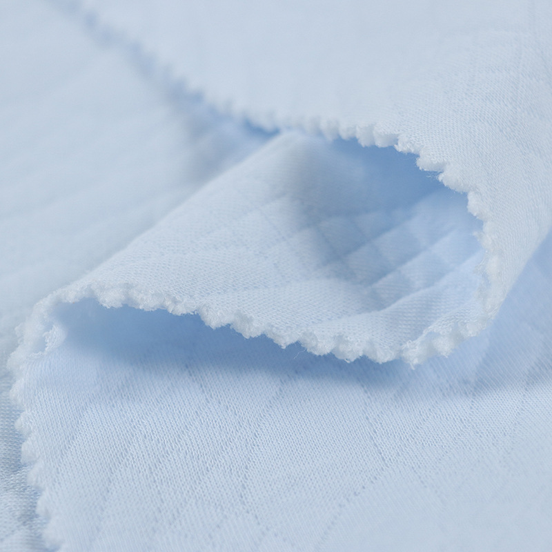 Picture of Twist Jacquard Two-sided Cotton Air Layer Home Clothes Silk Cotton Cloth Moon Clothes Baby's Jetsuit Air Layer
