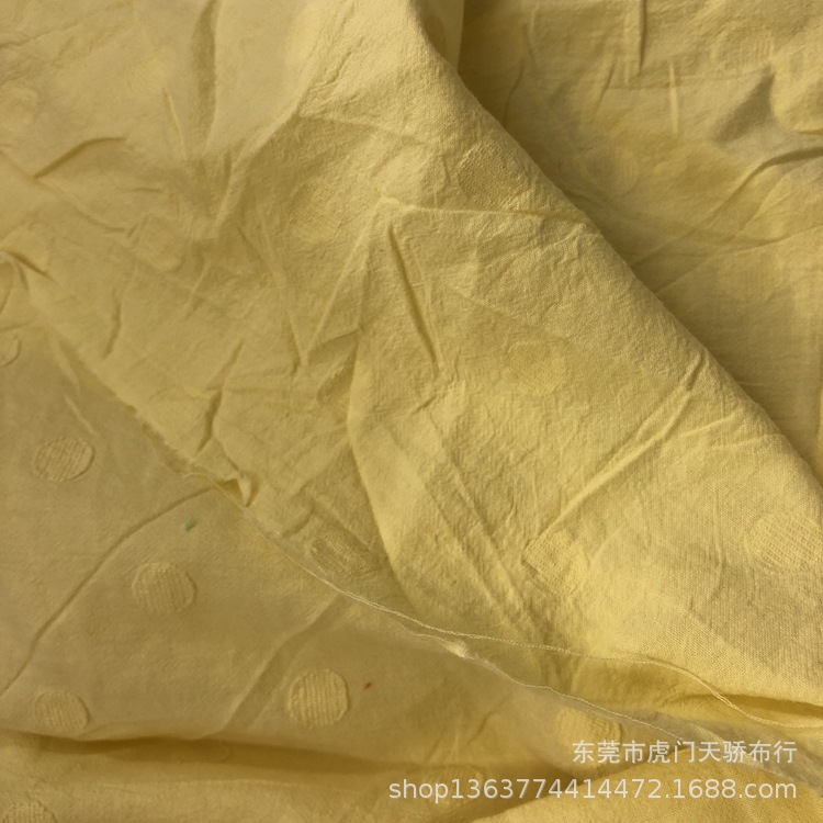 Woven cotton sand wash cotton jacquard cloth big wave point jacquard 100g pearl point jacquard shirt clothing accessories