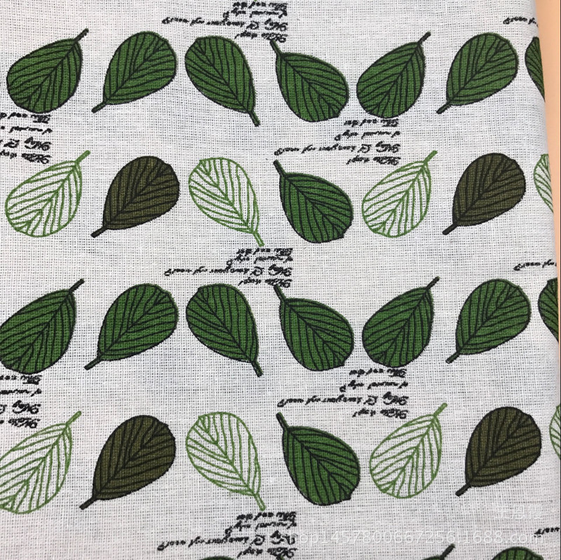 Picture of Popular fresh linen fabric cotton and linen printed linen cloth wholesale tablecloth bags cloth banana