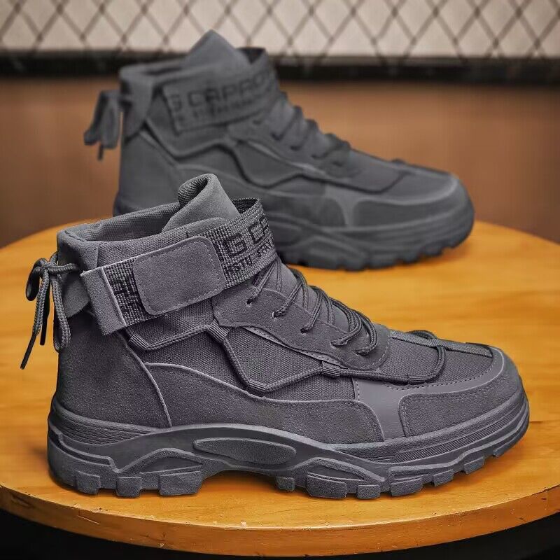 Martin boots men's shoes Spring and Autumn new high-top workwear shoes men's Korean style versatile British style short boots casual fashion shoes