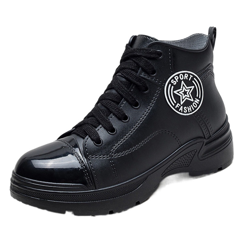 Fashionable women's waterproof rain boots non-slip rain boots short tube new Korean style casual outerwear slip-on rubber shoes foreign trade cross-border