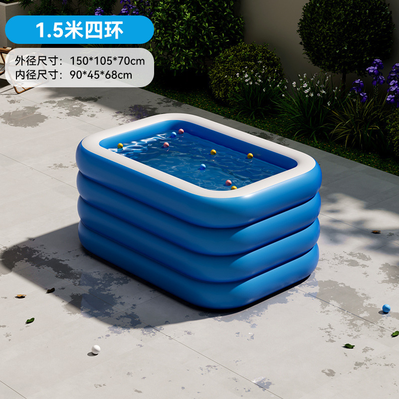 Picture of PVC Kids Inflatable Swimming Pool Home User Outside Large Family Pool Thickened Plastic Baby Baby Pool