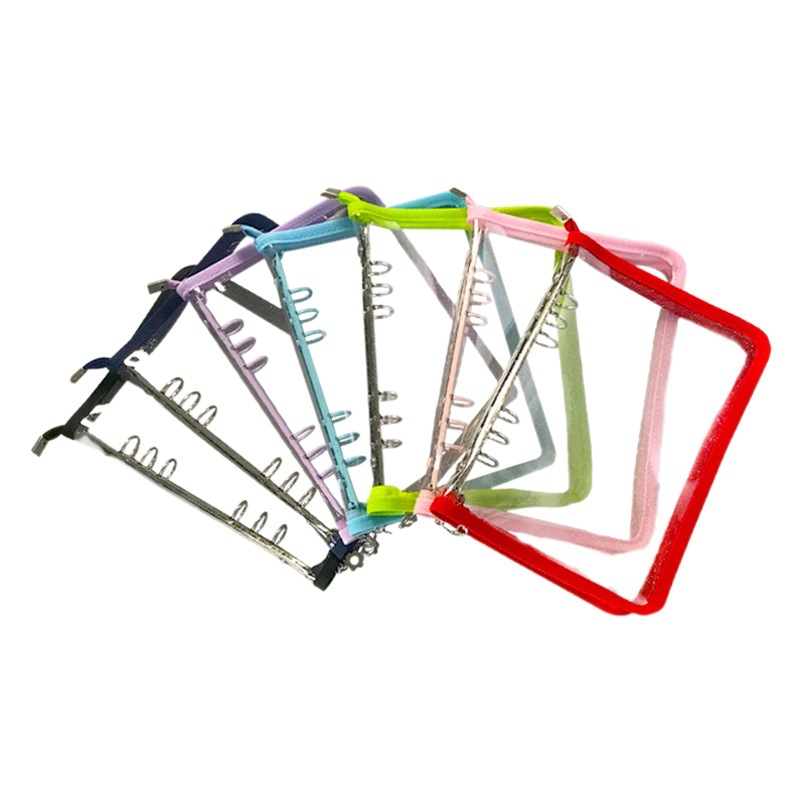 Spot wholesale A5 zipper loose-leaf photo album this large capacity 3 inch small card book 5 inch sparkling transparent photo album card page