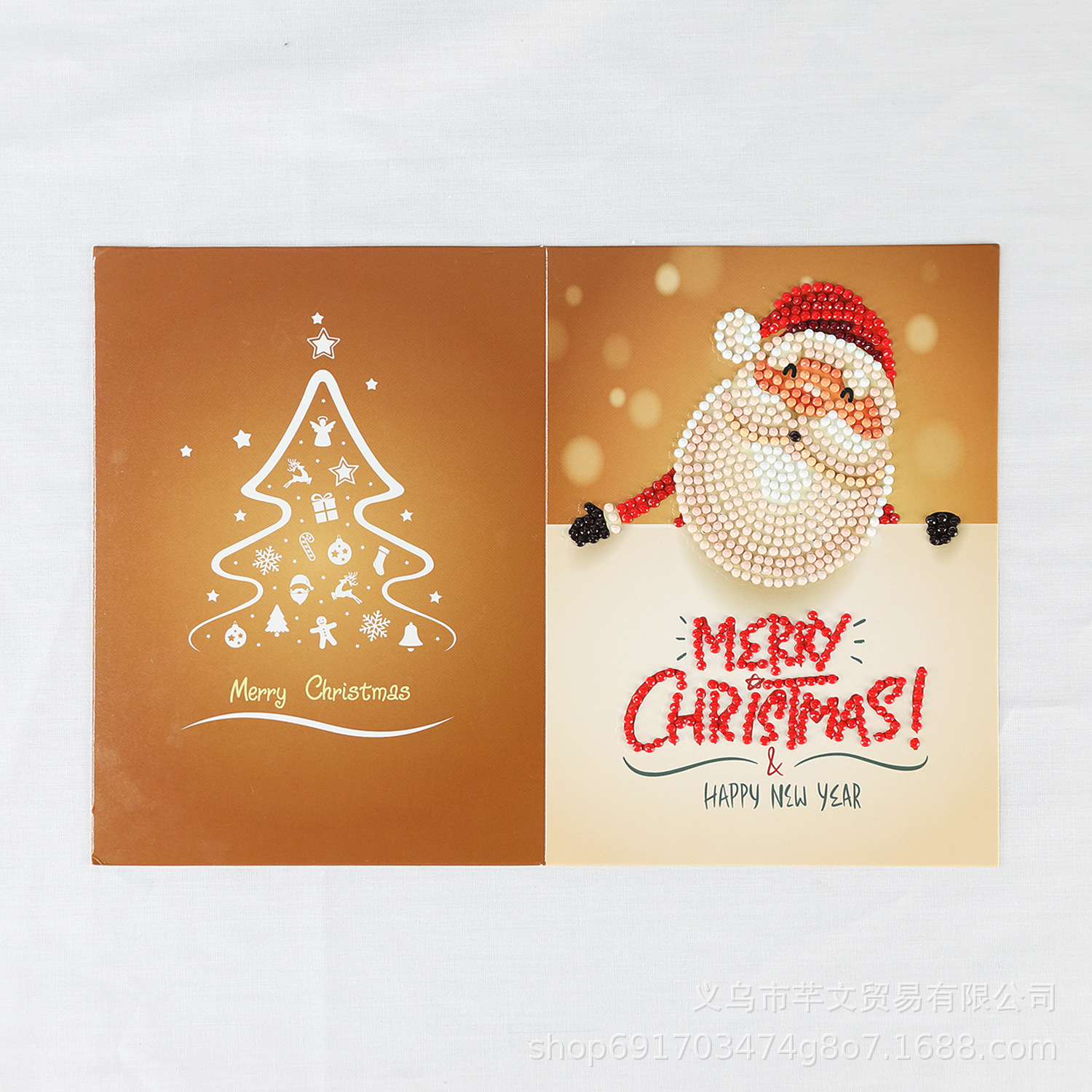 Picture of Cross-border Christmas DIY greeting card diamond painting 5D creative Diamond painting foreign trade holiday blessing piece one-piece delivery