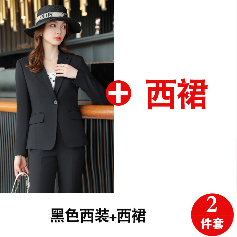 Picture of Suit Jacket Women's autumn and winter professional suit temperament interview formal wear hotel front desk tooling manager suit overalls