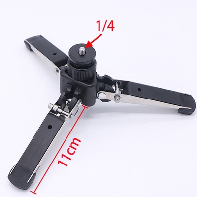 Picture of Metal Tripod Desktop Bracket Solid Metal Red Crab Clamp Fixing Clip Photography Bracket Metal Heavy Force Clip
