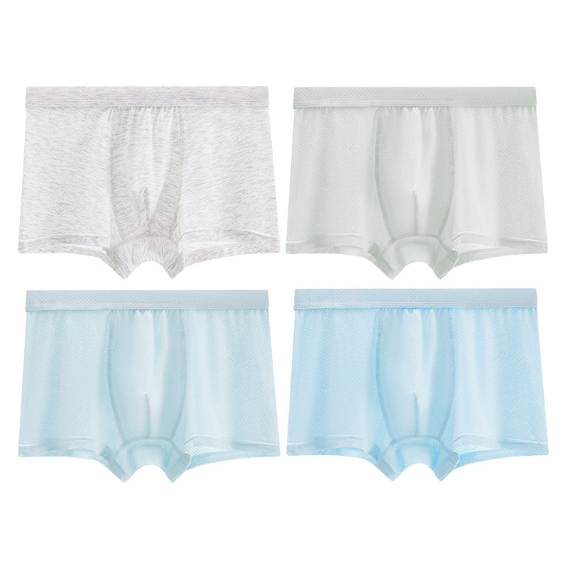 Picture of Youth underwear boys' breathable mesh middle school students' underwear boxer summer middle school students' modal